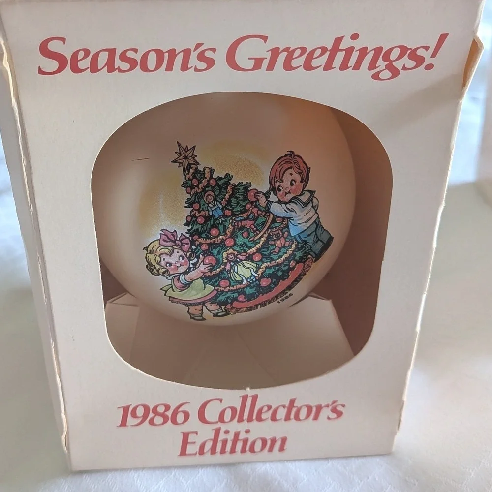 Vintage 1986 Campbell Kid Christmas Ornament 7th Collector Edition Tree Trimming
